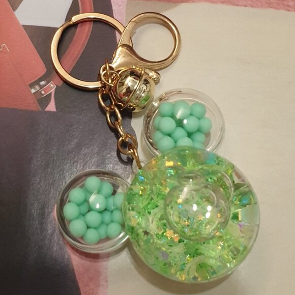 Mickey Mouse Green Gummy Key Chain Keyring Handbag Backpack Pendant Accessory - Picture 1 of 1
